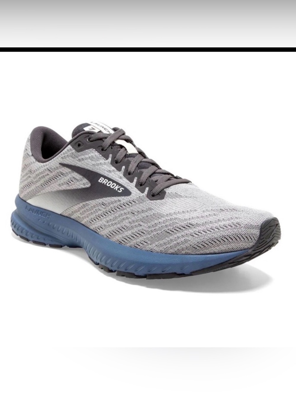 BROOKS Launch 7 Road Running Lace Up Blue Grey Athletic Shoes Mens 10 D Like New
